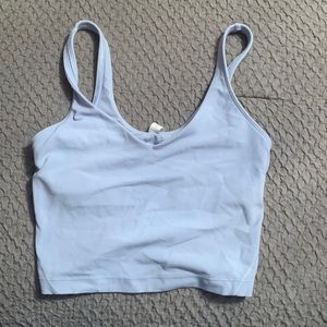 blue linen lululemon align tank. slightly worn but has no problems